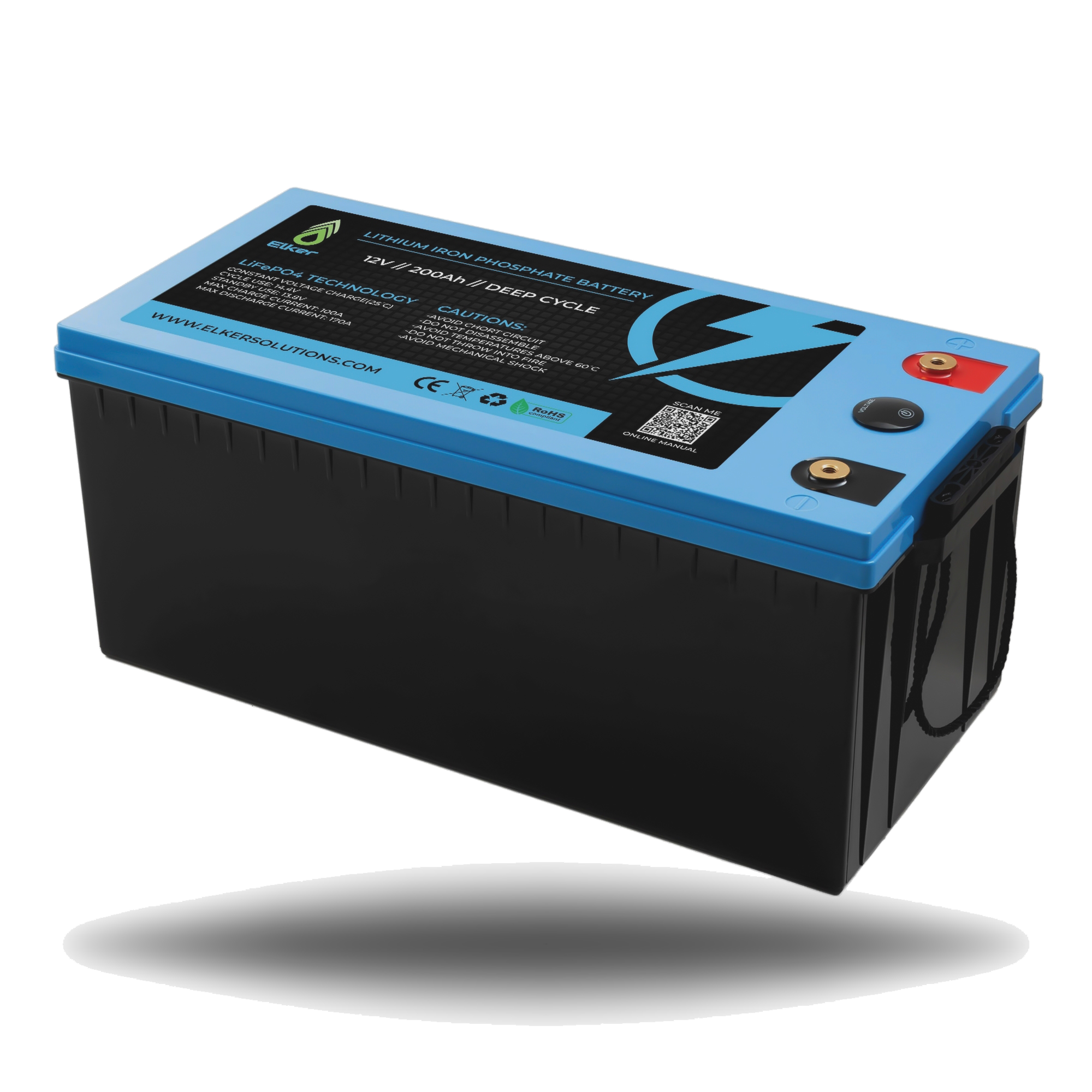 LiFePO4 Lithium Battery 36v 50Ah with BMS and LED indicator