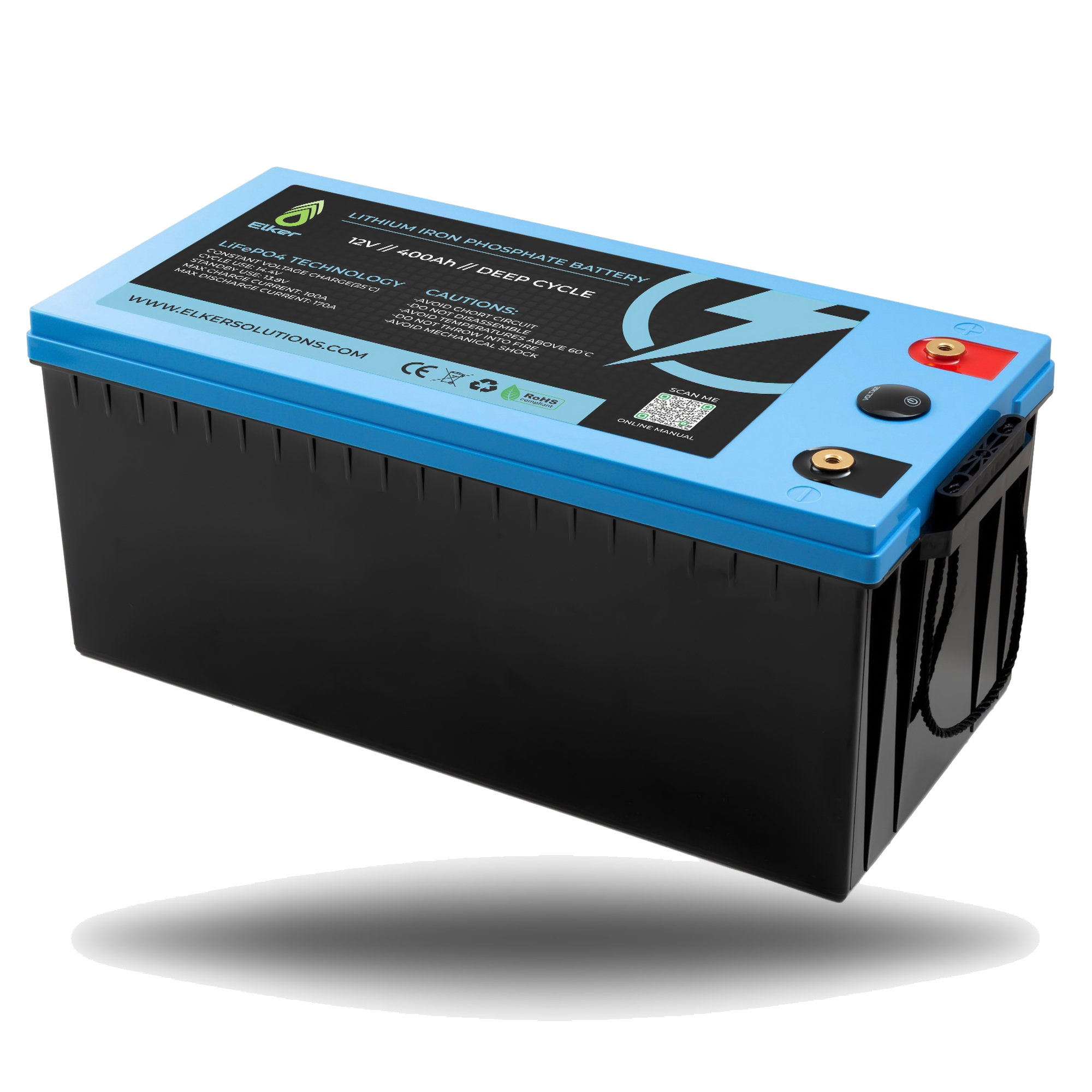 LiFePO4 Lithium Battery 12v 400Ah with BMS and LED indicator