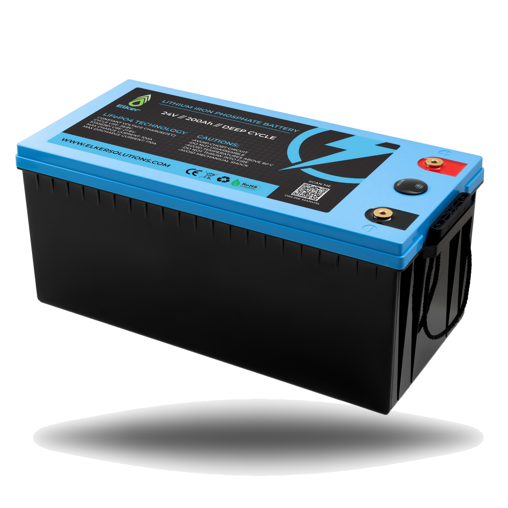 LiFePO4 Lithium Battery 36v 50Ah with BMS and LED indicator