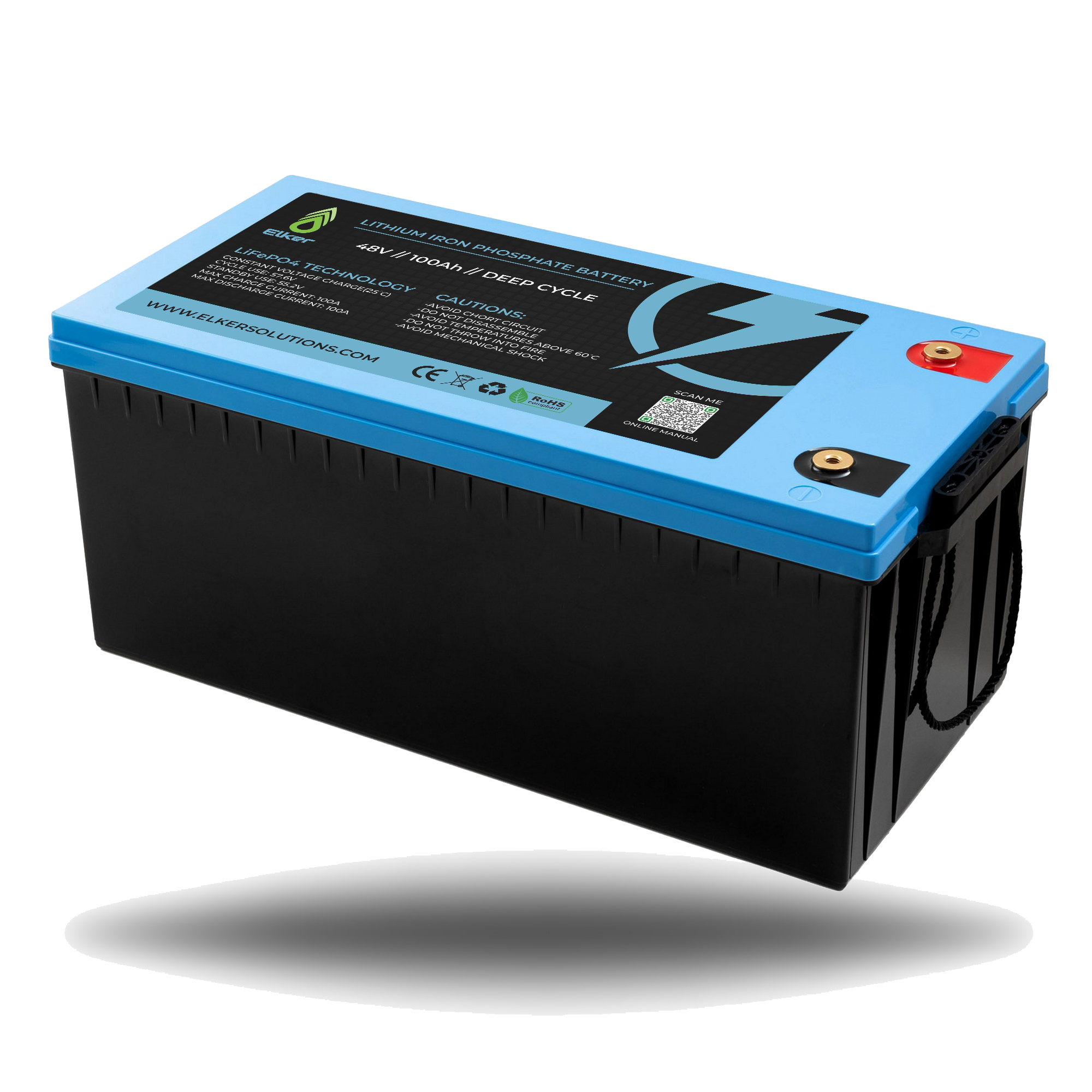 LiFePO4 Lithium Battery 48v 100Ah with BMS Protection