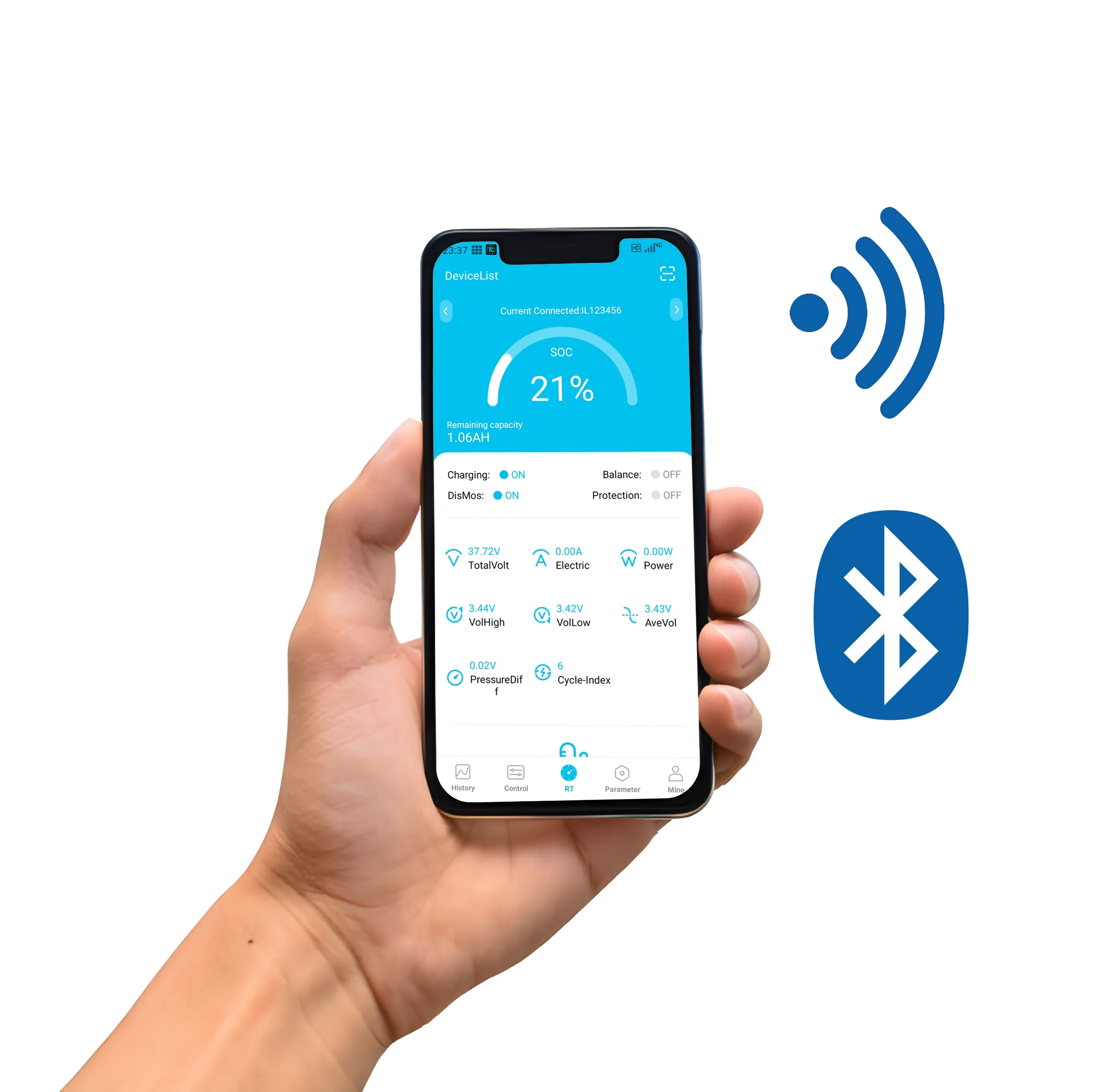 LiFePO4 Lithium Battery 48v 100Ah with Bluetooth and BMS
