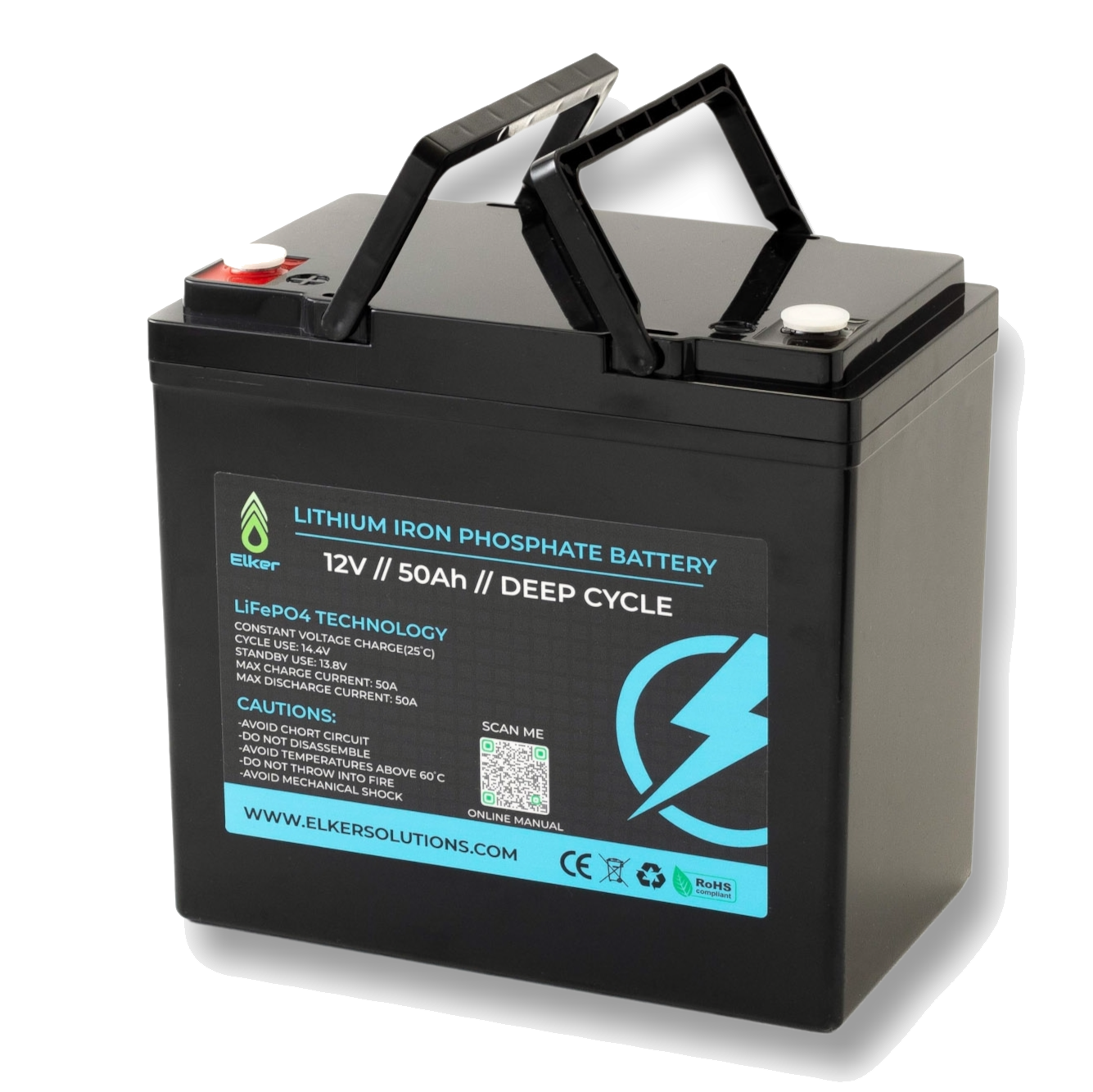 LiFePO4 Lithium Battery 12v 50Ah with BMS